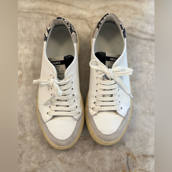 Axel Arigato Clean 90 Triple White, Black, Snake Sneakers - Picture 1 of 13